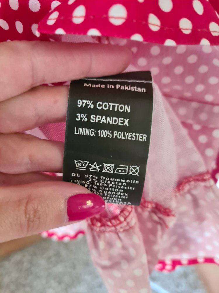Kleid rot/weiß 38