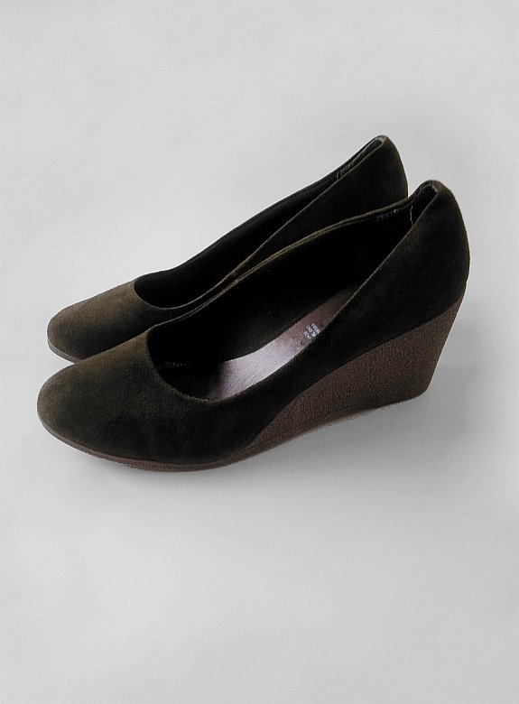 Keilabsatz Pumps, Echtleder, Gr. 41, Janet D.