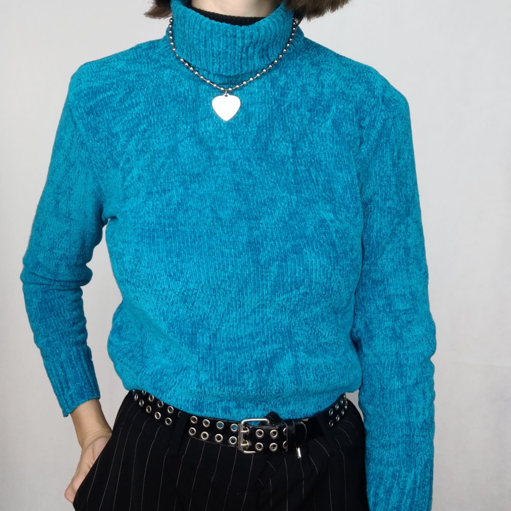 vintage Pullover, blau, for deullo