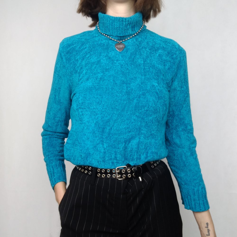 vintage Pullover, blau, for deullo