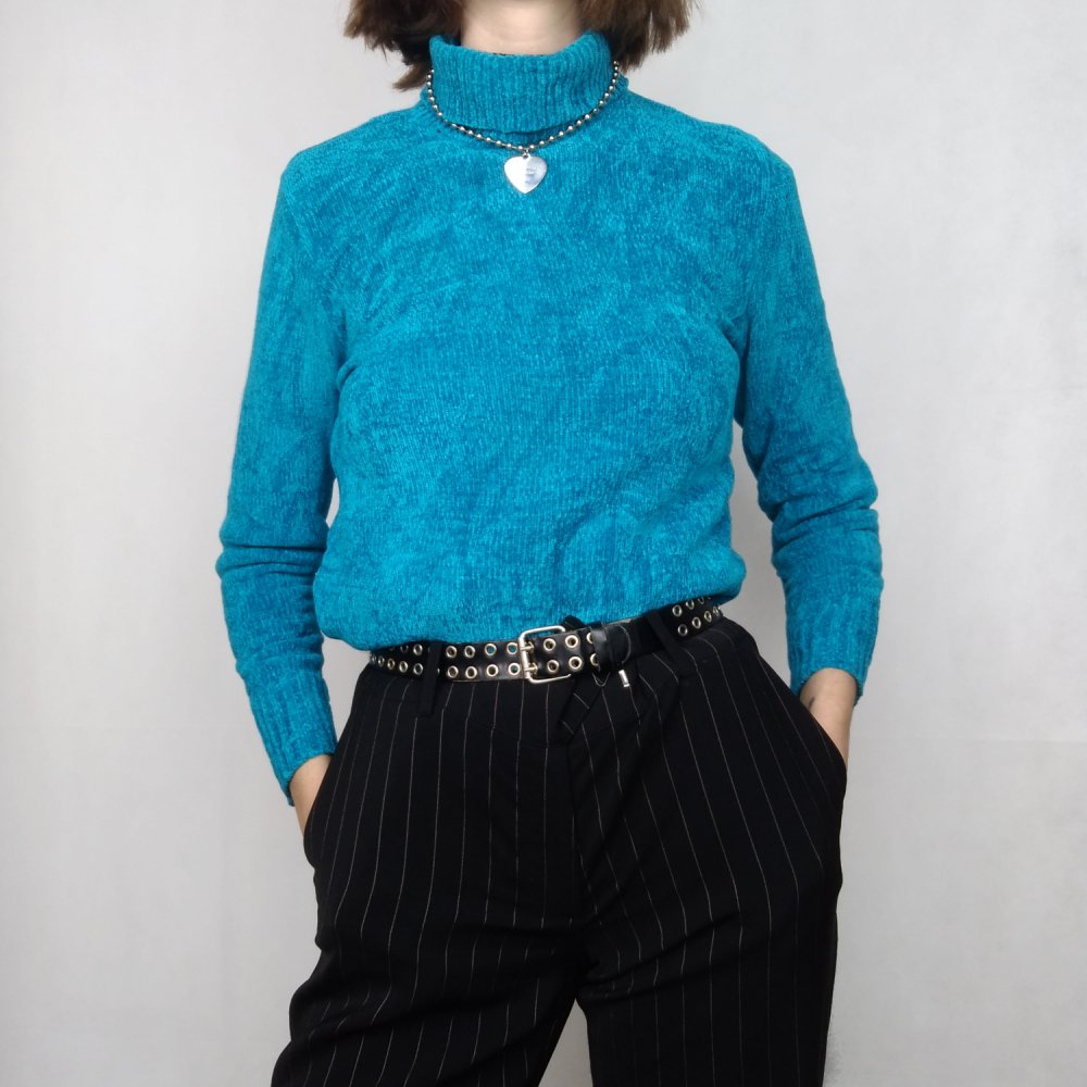 vintage Pullover, blau, for deullo