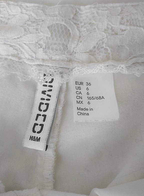Shorts, weiß, Spitze, Blumen, Gr. 36/S