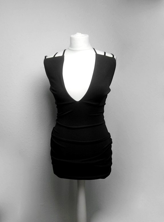 Minikleid, schwarz, Gr. 38
