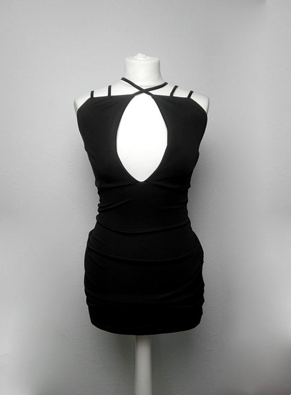 Minikleid, schwarz, Gr. 38