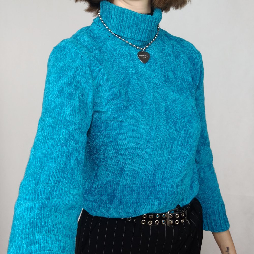 vintage Pullover, blau, for deullo