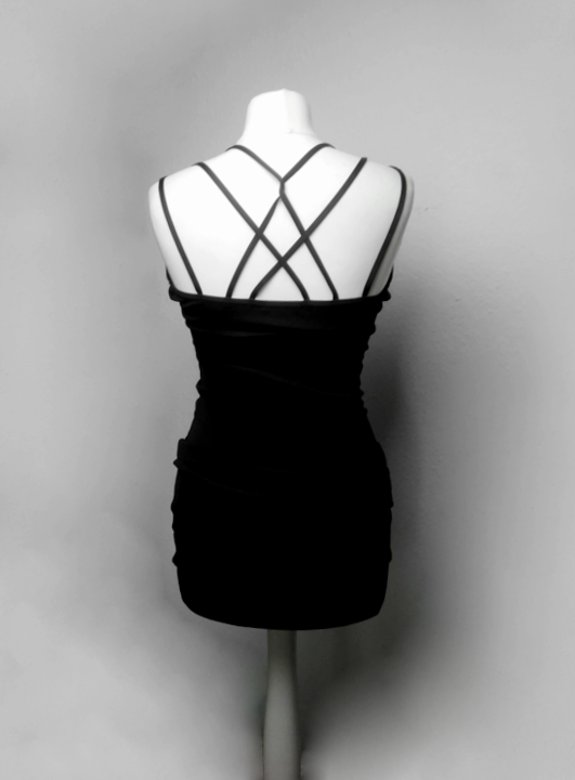 Minikleid, schwarz, Gr. 38