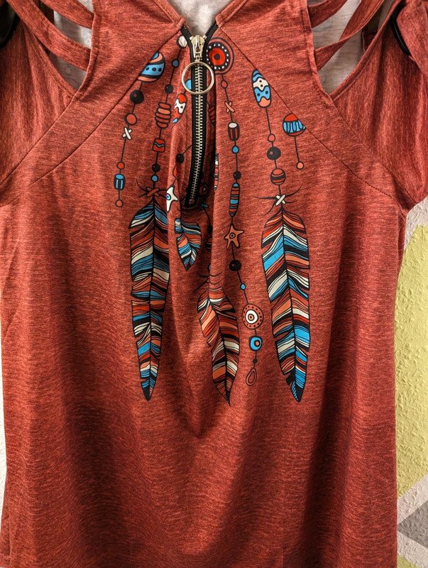 Shirt Federn Gr. XL