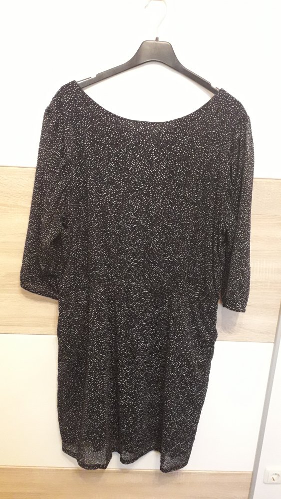 Kleid, schwarz/weiß gepunktet, Gr 46, s.Oliver 