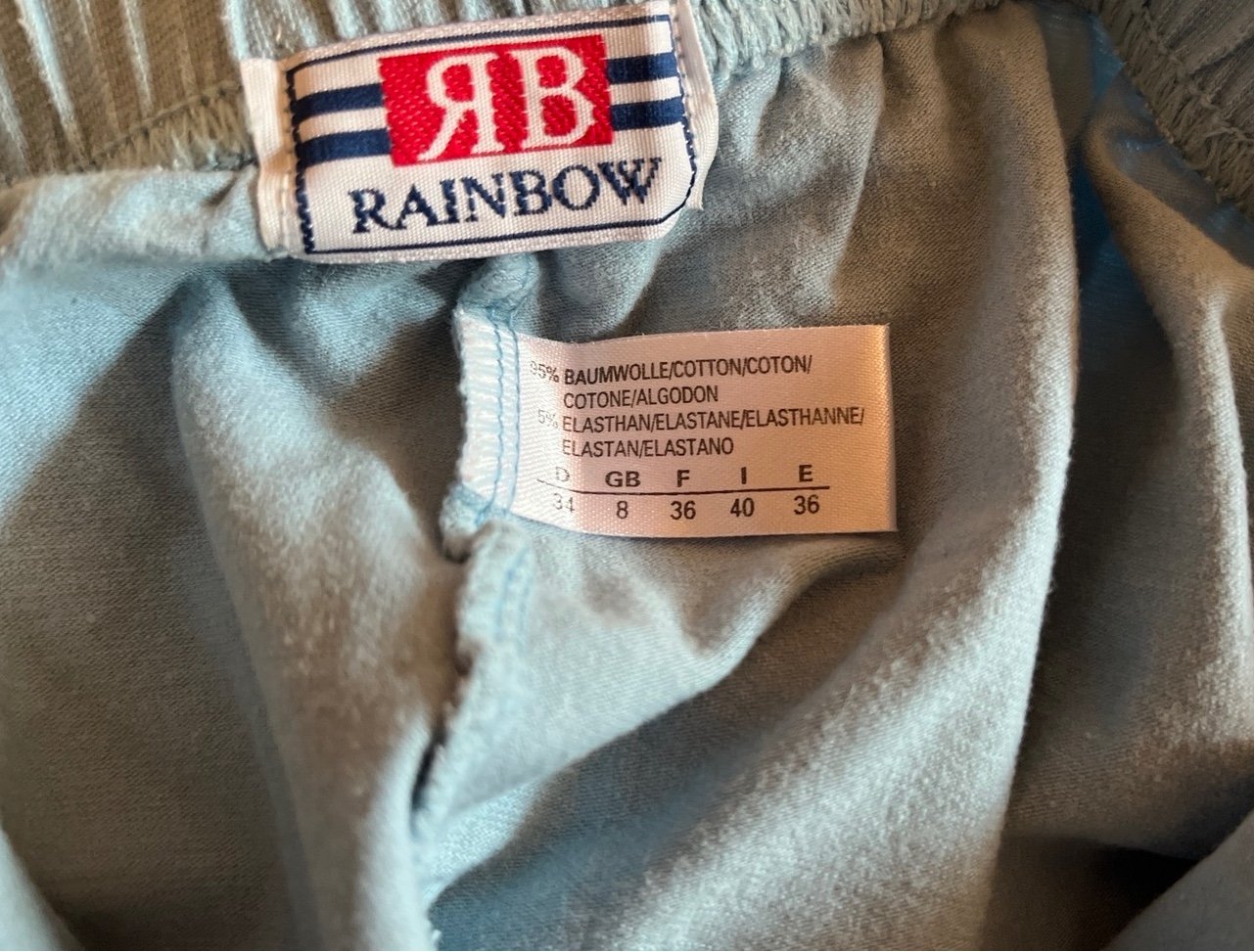 hellblaue Radlerhose kurze Leggings von Rainbow