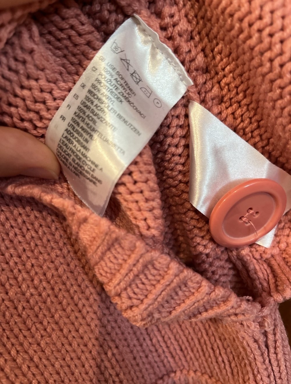 schöne Strickjacke Bolero in Altrosa von H&M NEU!