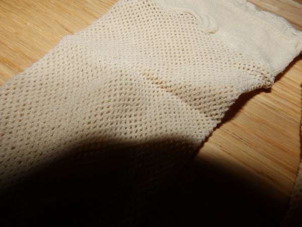 Netzkniestrümpfe onesize cremefärbig,