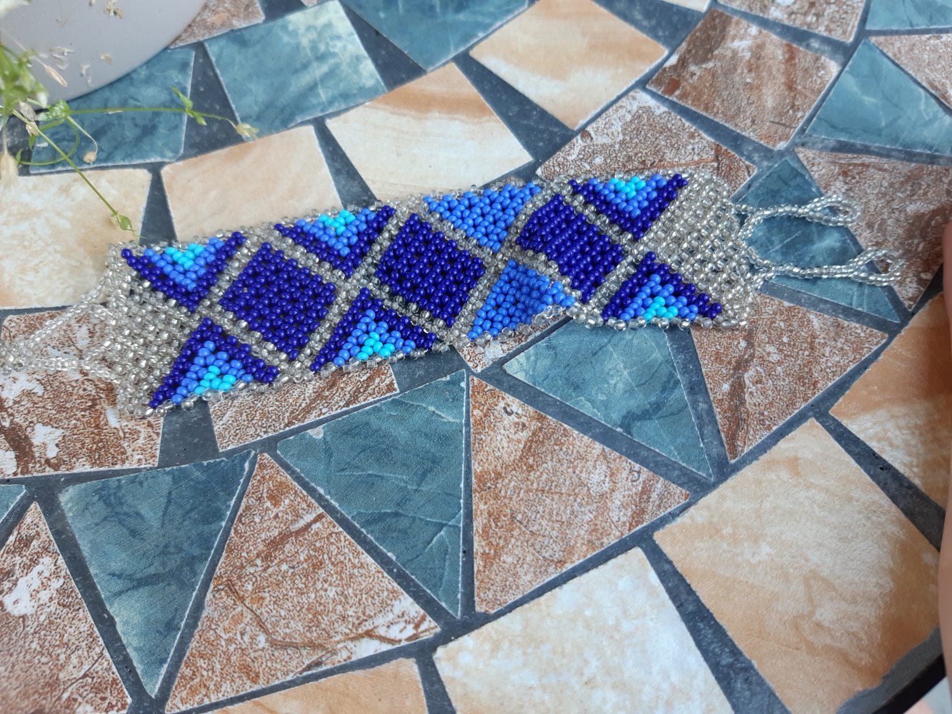 Armband blau/silber