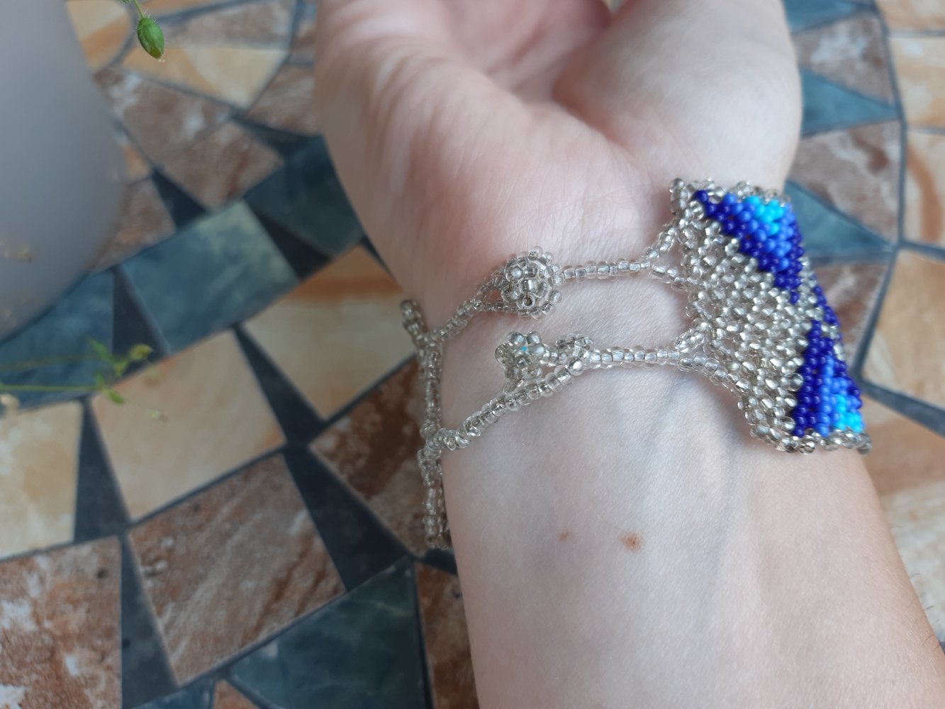 Armband blau/silber