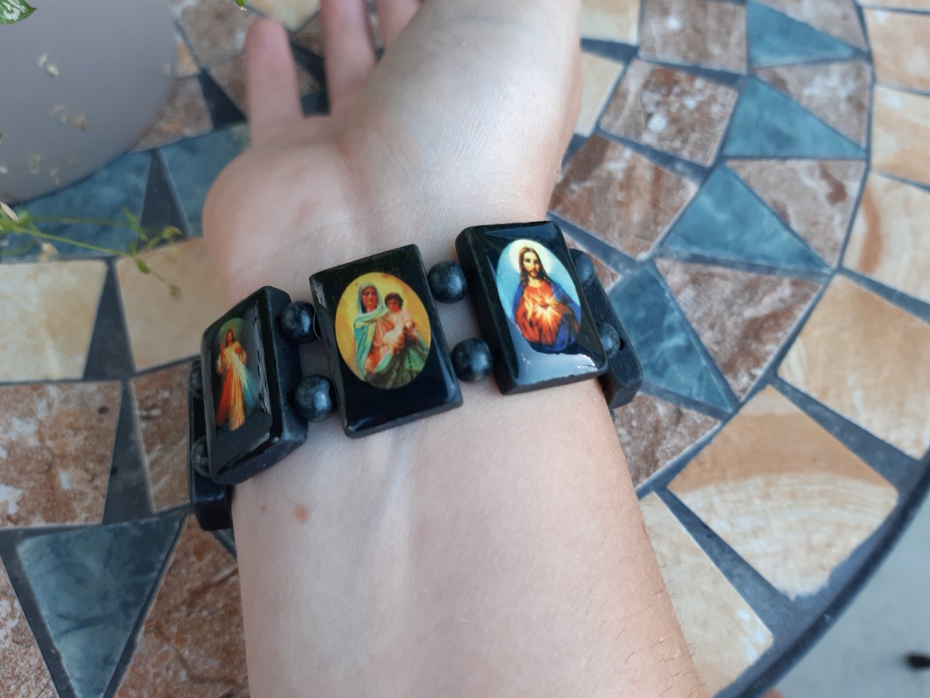 Armband mit Heiligenbilder