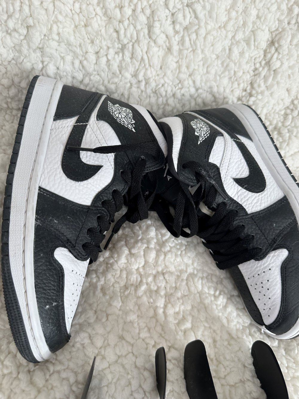 * NIKE Air Jordan 1 Mid Split black/white * Buben * Gr.  37,5 (inkl. Schuhfaltenschutz)