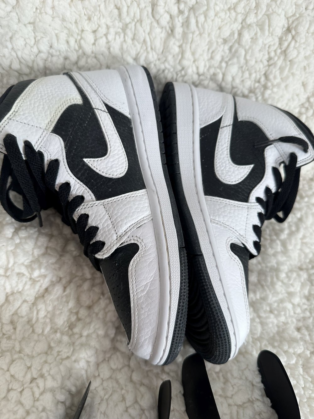 * NIKE Air Jordan 1 Mid Split black/white * Buben * Gr.  37,5 (inkl. Schuhfaltenschutz)