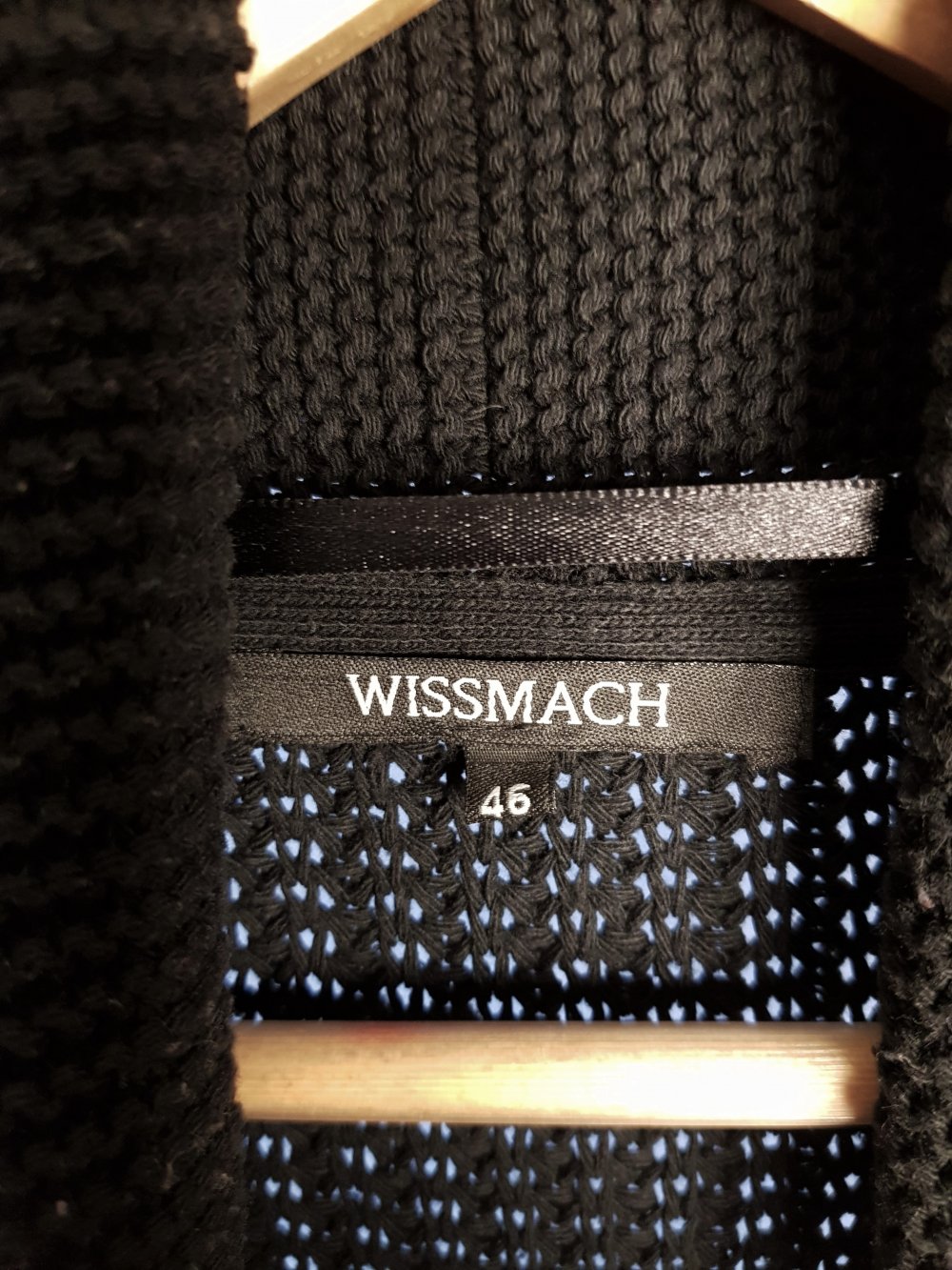 Cardigan -- Strickjacke -- Schwarz -- Gr. 46 -- Wissmach