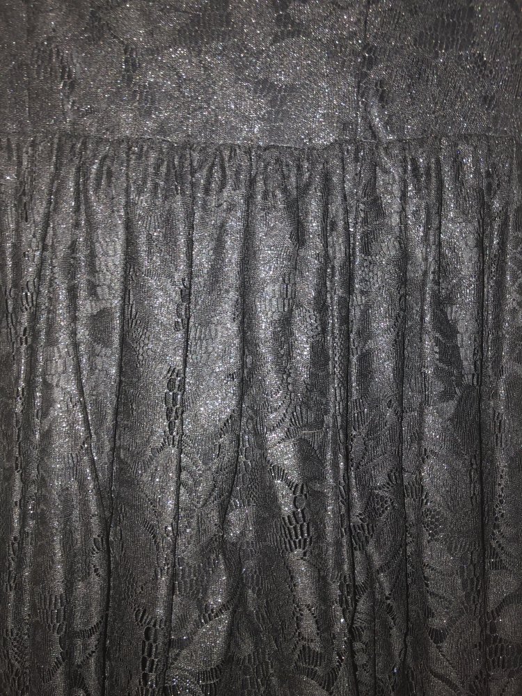 Schwarzes Spitzenkleid Glitzer