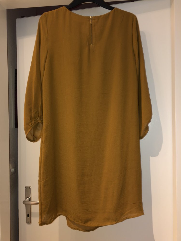 Chiffon Kleid Senfgelb