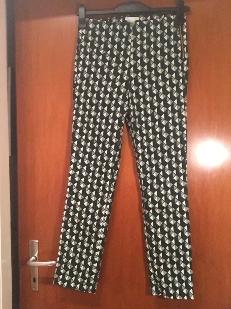 Slacks/ Stoffhose Grün Weiss NEU