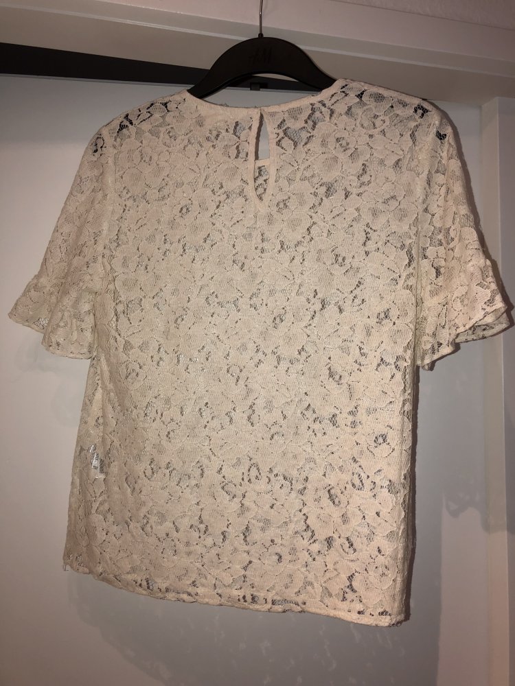 Spitzenbluse weiss