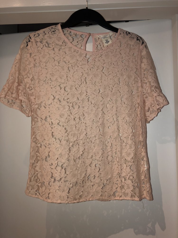 Spitzenbluse rosa