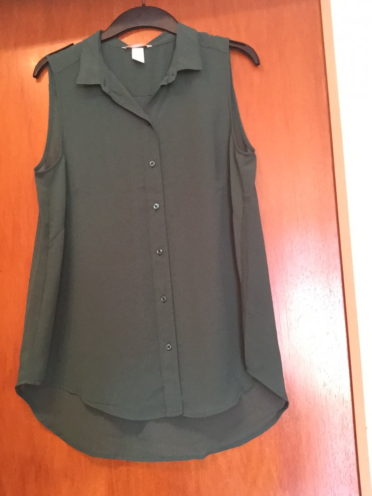 Chiffonpolyester Bluse Grün NEU
