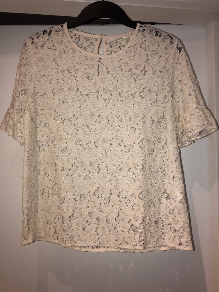 Spitzenbluse weiss