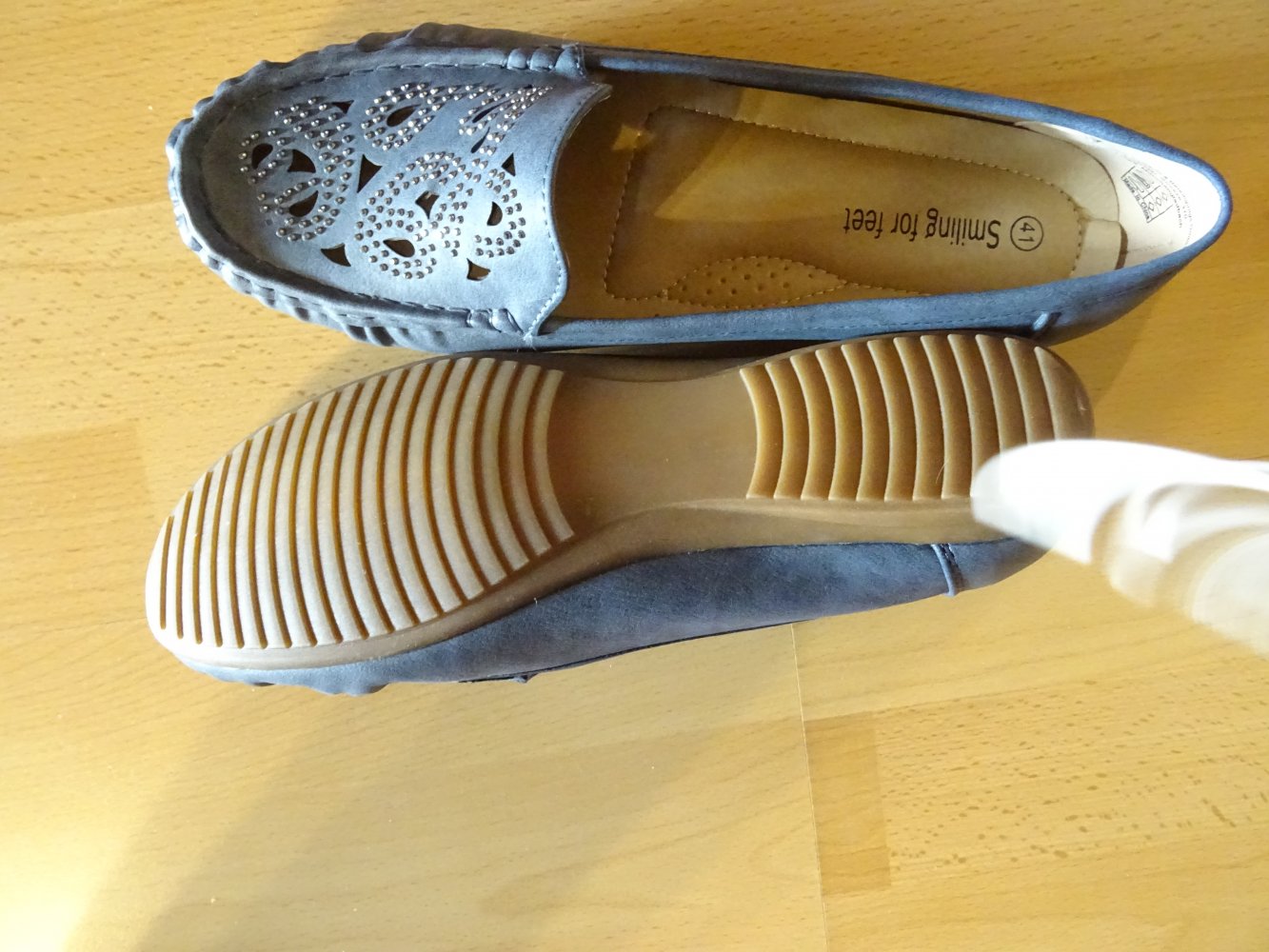 Sommer-Mokassin Gr. 41 blau  