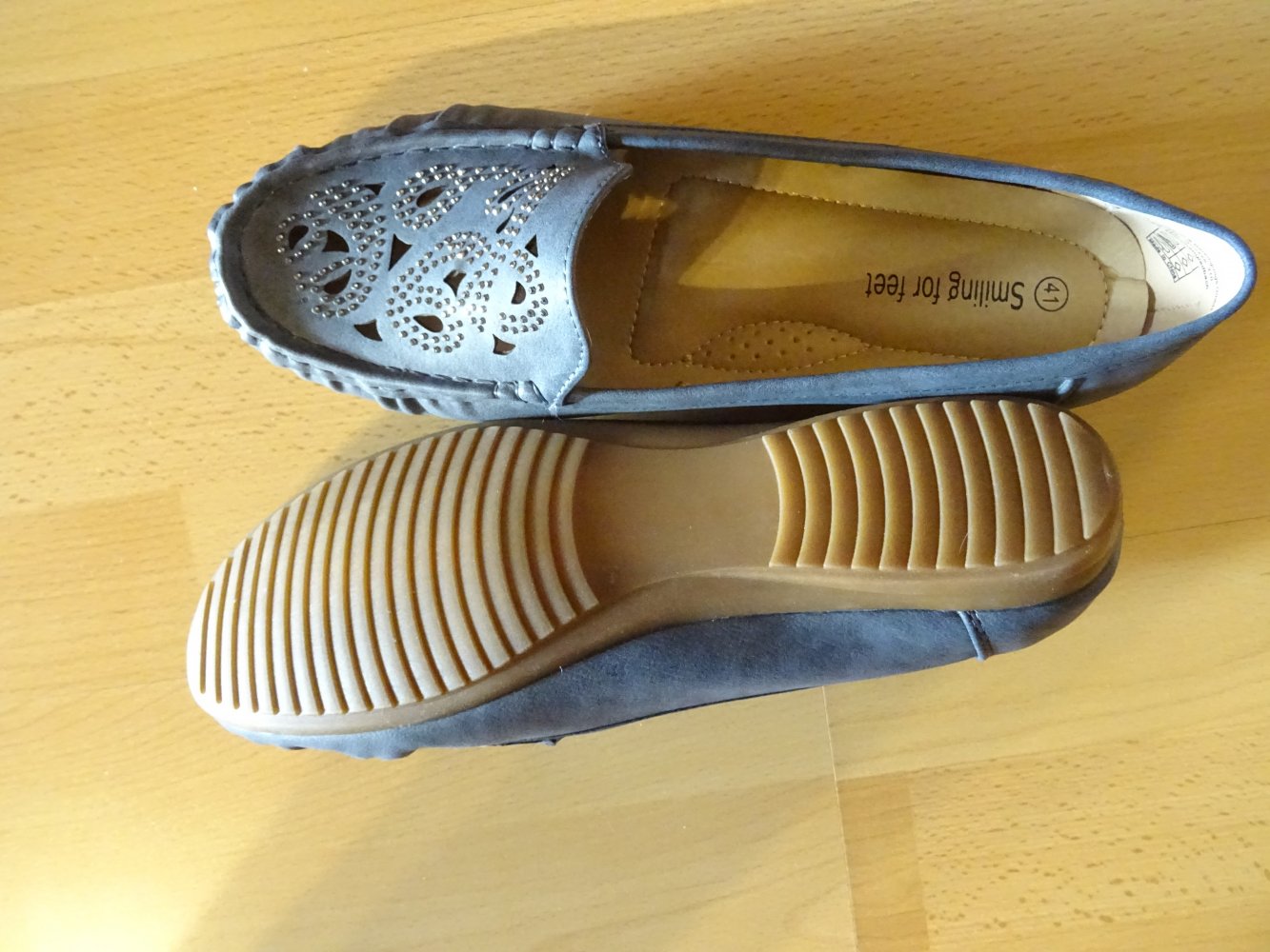 Sommer-Mokassin Gr. 41 blau  