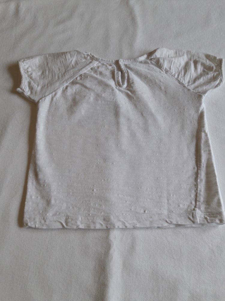 Shirt, Kurzarm, weiß mit buntem Aufdruck, Gr. 92
