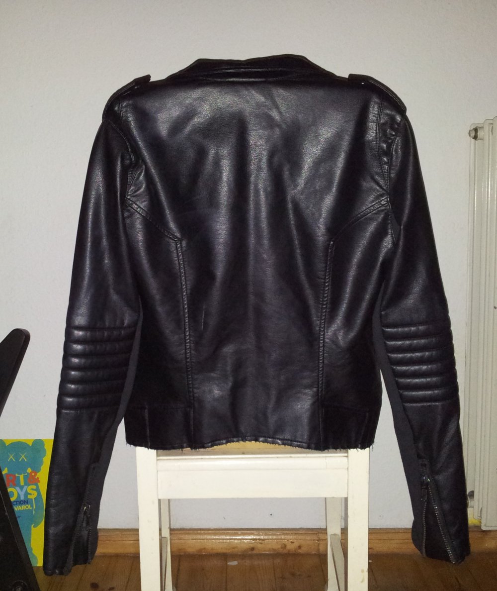Lederjacke aus Kunstleder Vegan Schwarz H&M Limited Edition H&M, PUMPS, GRÖSSE: 38, Schwarz, Lederimitat EUR 5,55