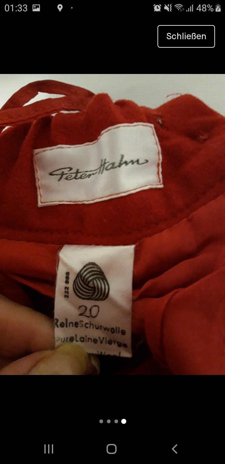 Trachtenrock mit Stickereien Reine Schurwolle Gr 38