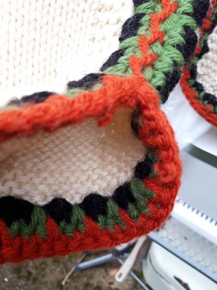 Winter Strickpulli Handmade Schurwolle Gr XS/S 