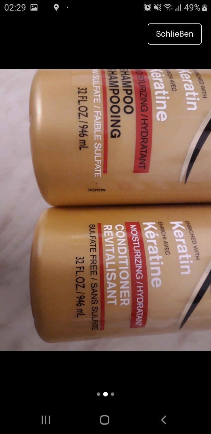 Salon Pflegeset Shampoo und Conditioner Kreatin Pumpflasche Neu 