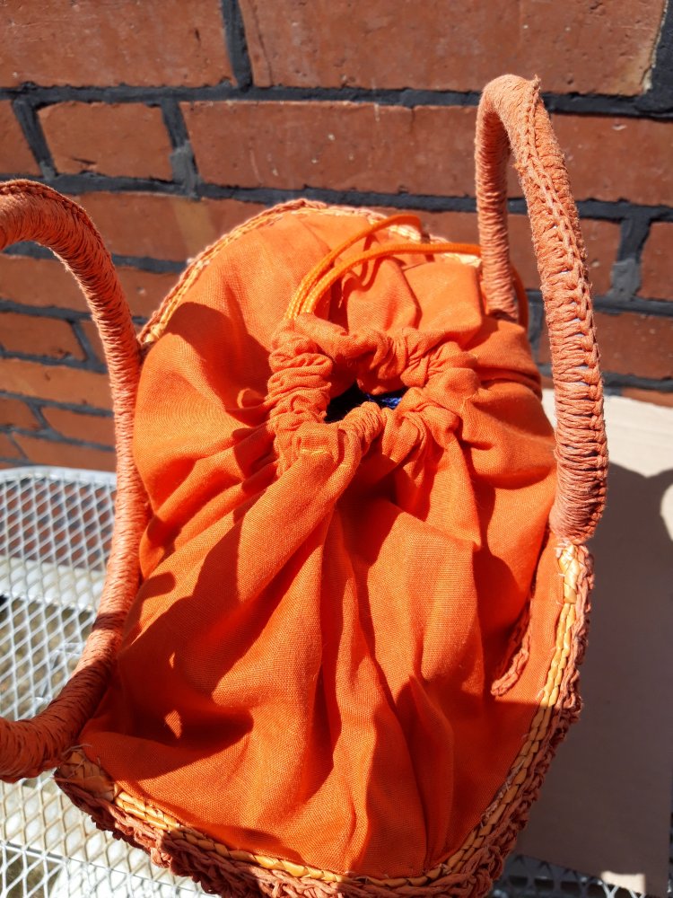 Vintage Stroh/Bast Tasche / Korb