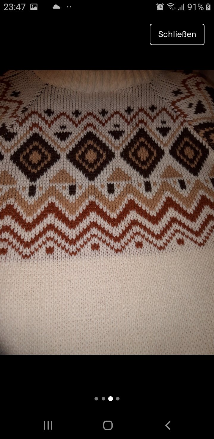 Vintage Norweger Wollpullover Oversize Gr 38/40