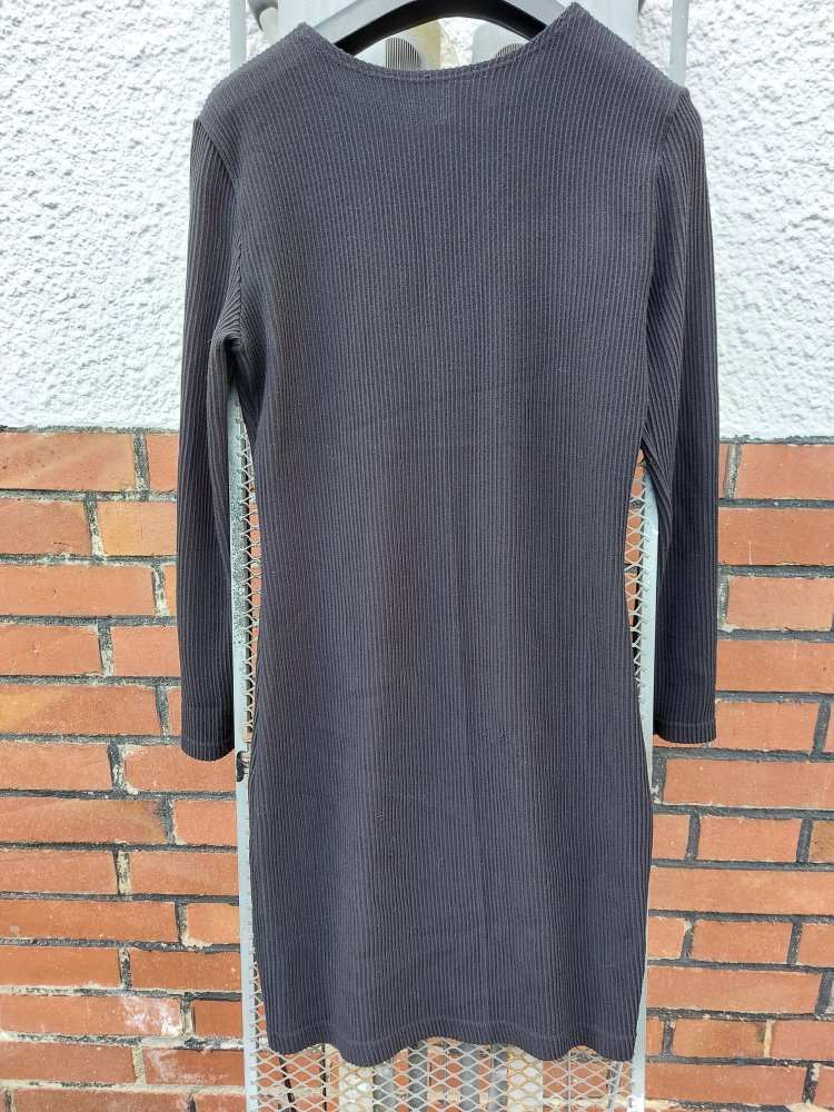 Vintage Ripp Stretch Kleid Gr L 