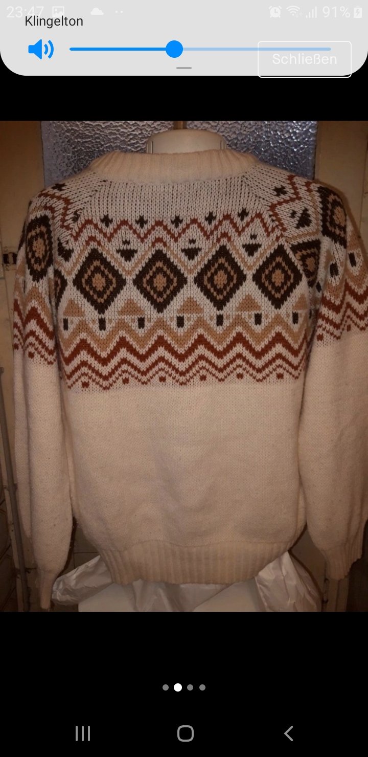 Vintage Norweger Wollpullover Oversize Gr 38/40