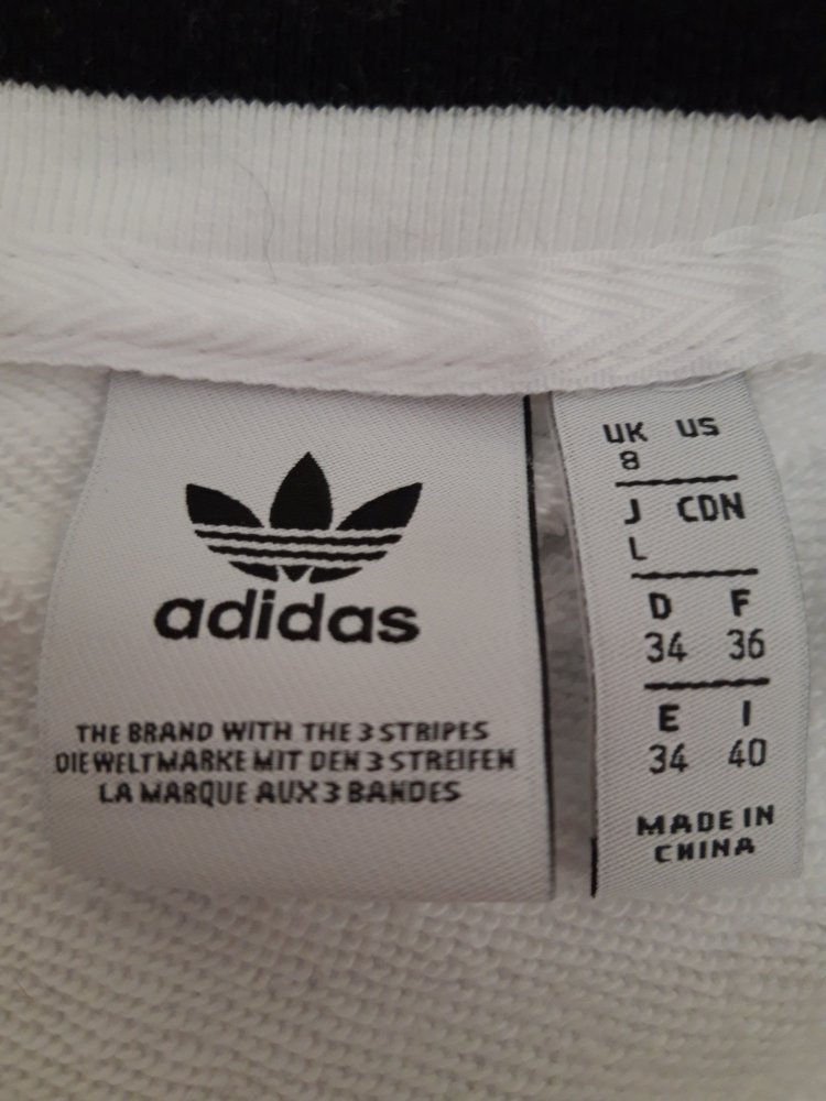 Adidas Oversize Cropped Sweater Gr 34 Neu