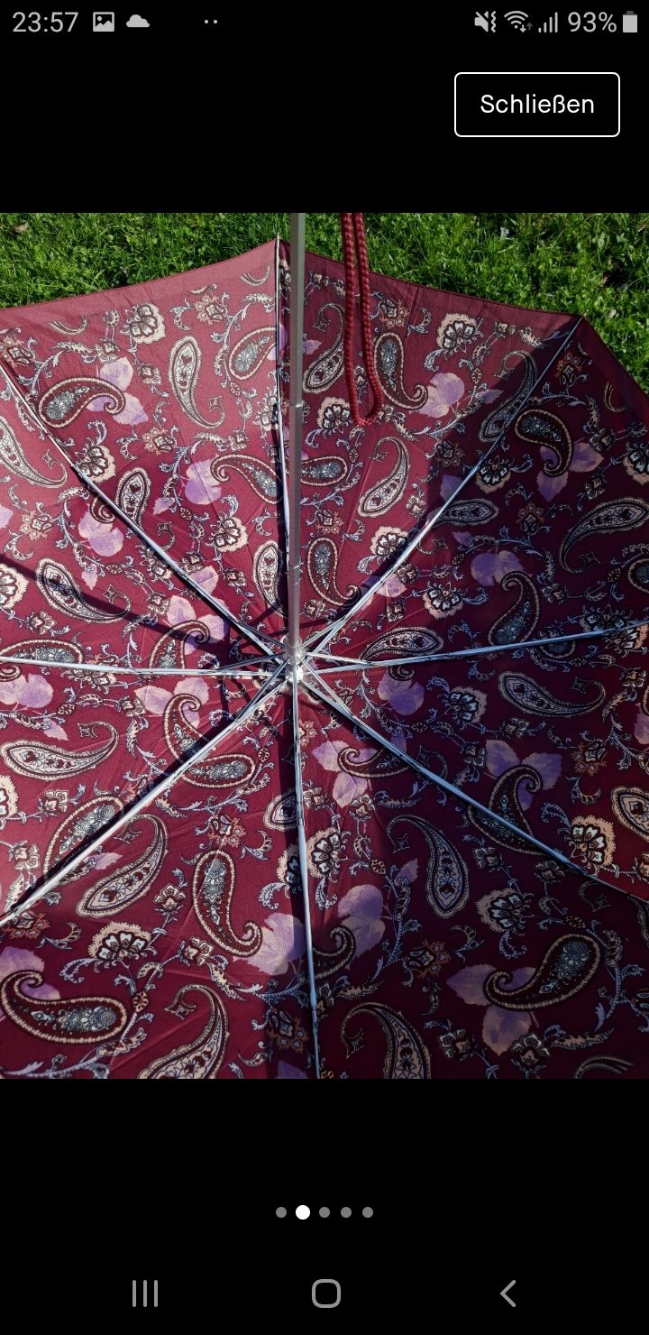 Vintage Regenschirm rot 