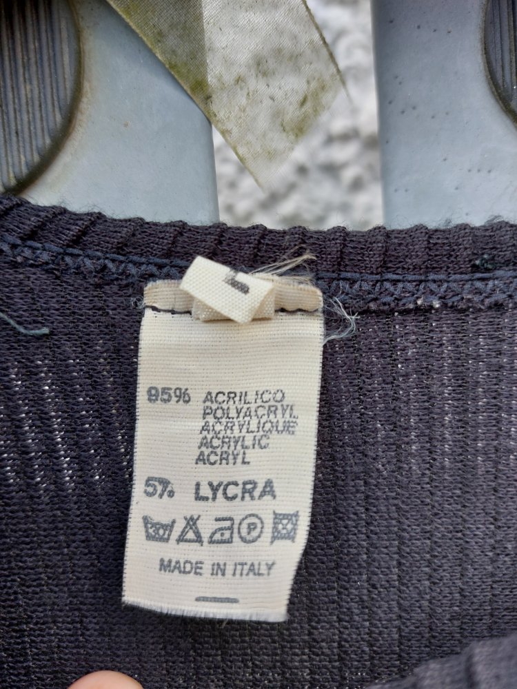 Vintage Ripp Stretch Kleid Gr L 