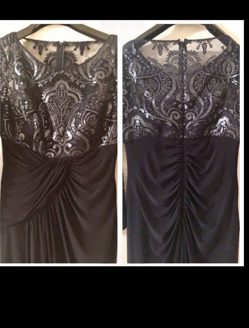 Abendkleid mit Spitze / Dunkelblau
