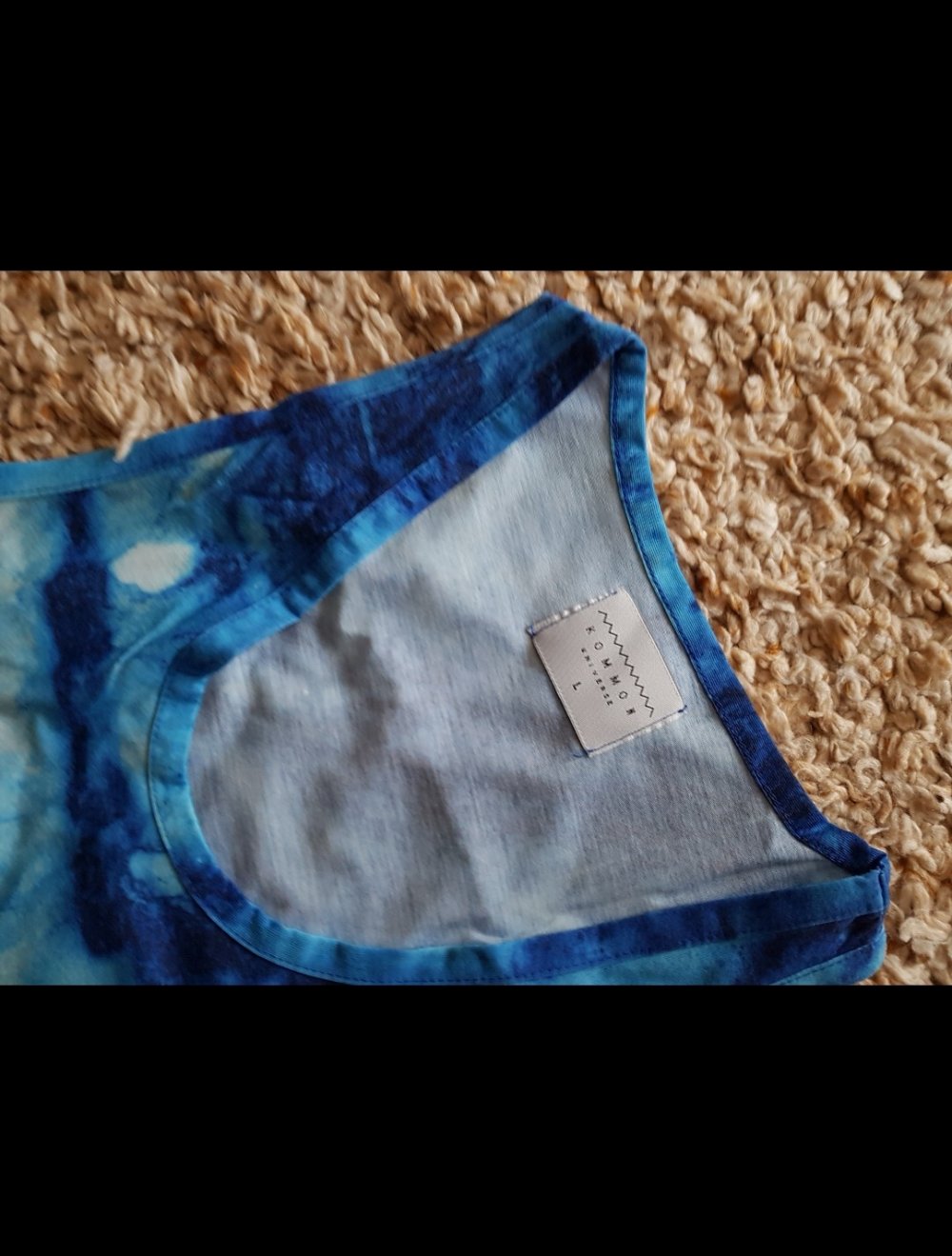 Sommertop Strandtop Hemdchen türkis blau Batik Gr.L