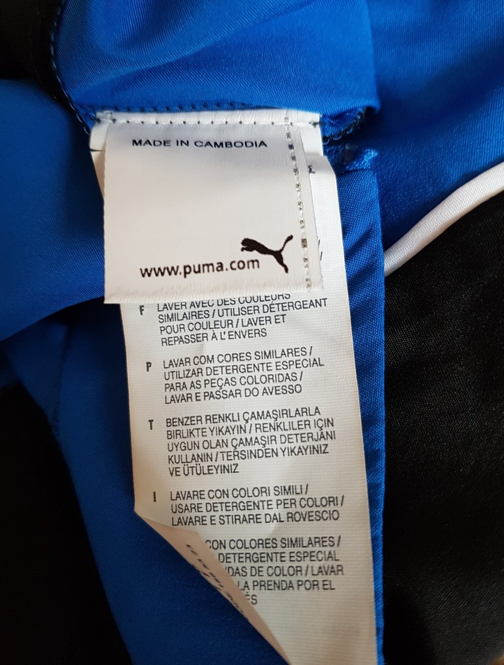 Neue Puma Laufjacke Funktionsjacke Windbreaker Zipper blau schwarz Gr.XS