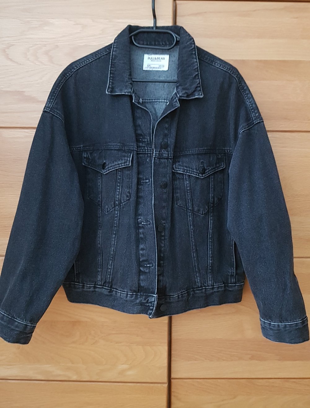 Schwarze Jeansjacke oversized Gr.L