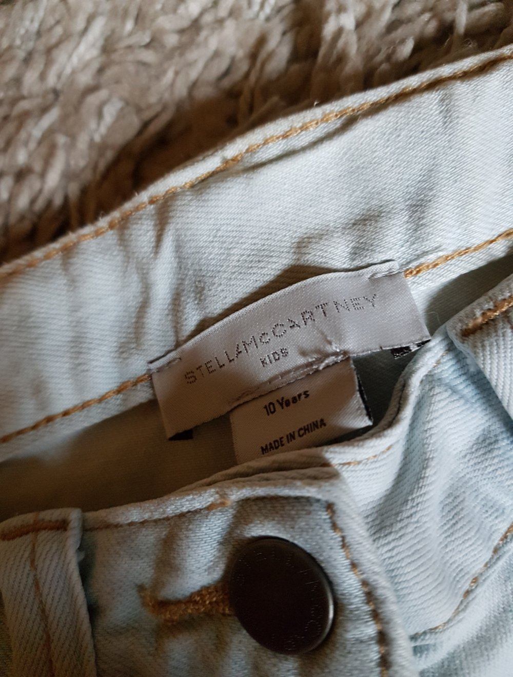 Neu! Stella McCartney hellblaue Jeans Sterne destroyed Look Kids 10J