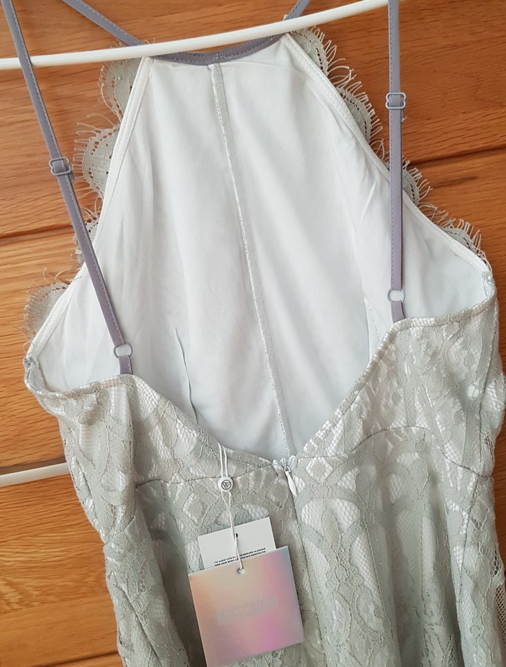 Neu! Cocktailkleid Partykleid Spitze hellgrau Gr. M