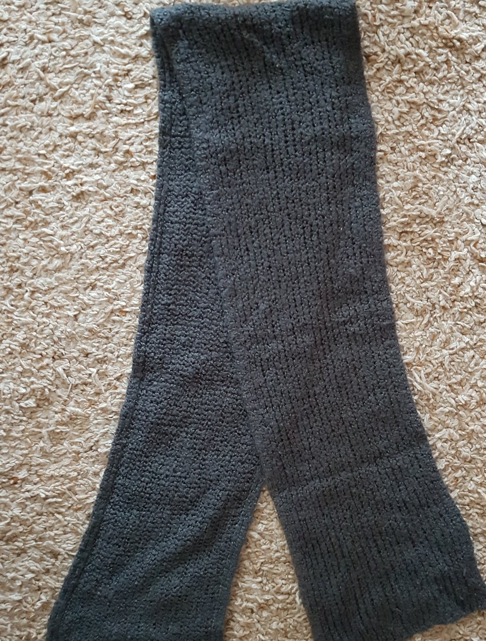 Strickschal Unisex long weich grau