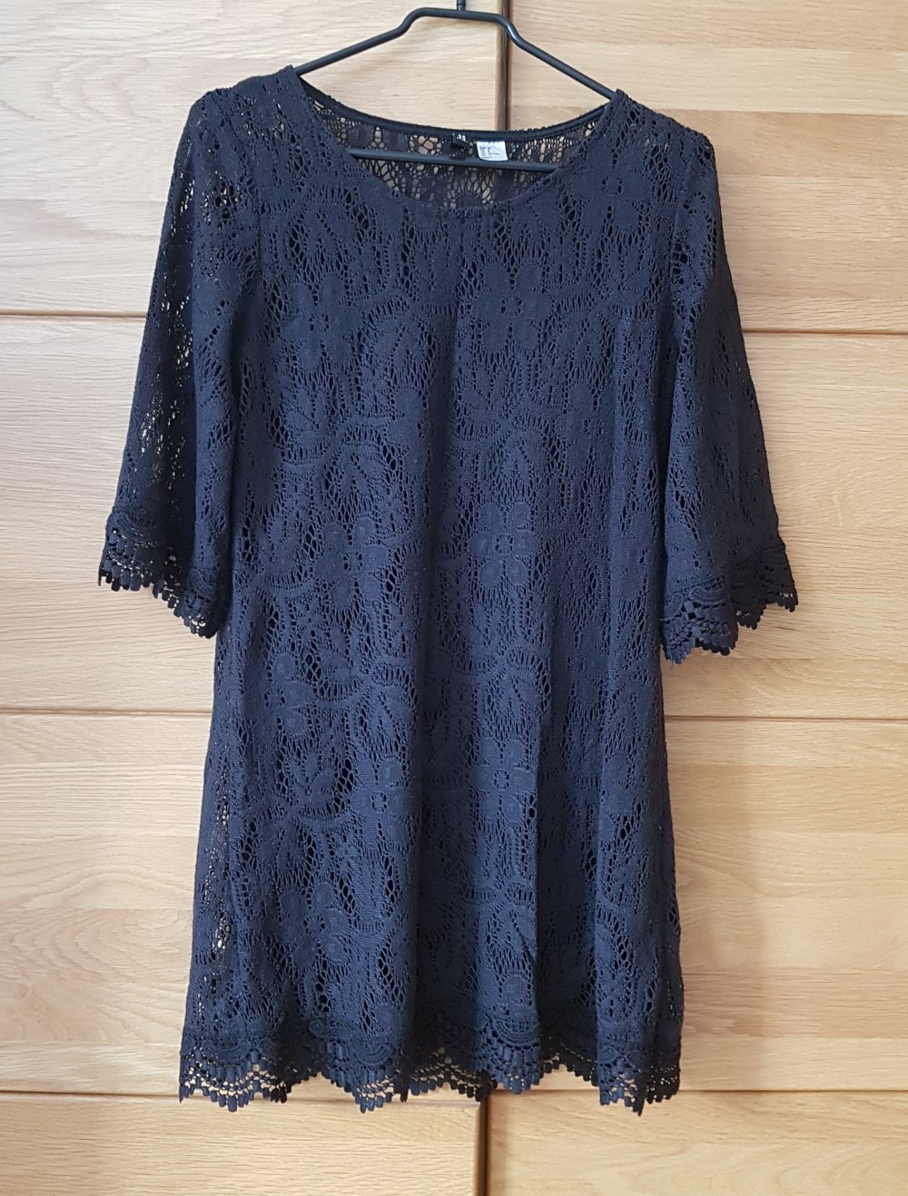 Schwarzes  Mini Spitzenkleid Gr.38